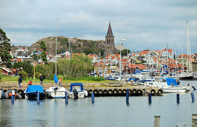 Fjallbacka church in background