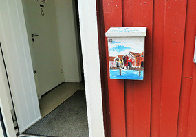 Many letterboxes painted like this