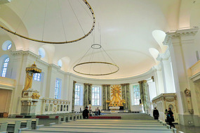 Beautiful simple interior of Domkyrkan