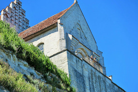 Part of church missing - fell into sea