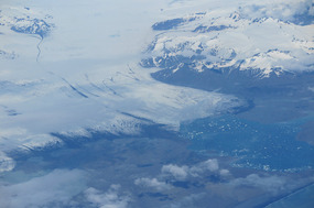 Flying to Reykjavik - Norway below