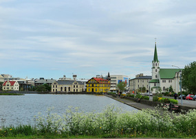 Looking across 'Tjornin' - the Pond