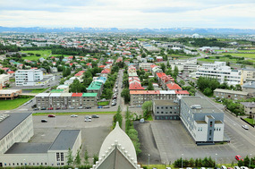 Looking towards the distant mountains