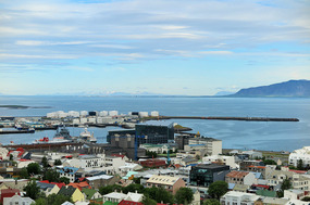View towards Harpa, the Concert hall