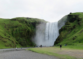 Skogafoss has some power