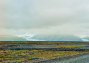 Glaciers in the distance