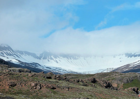 Crater with snow