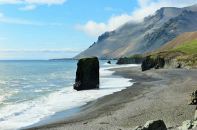 Outcrops on the beach