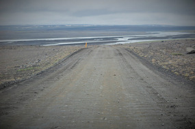 Corrugated road to Dettifoss Falls