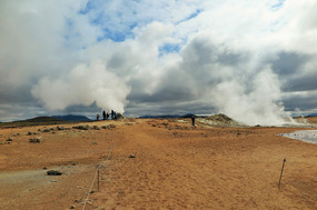 Steam  from fumaroles