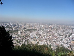 View of the city from the top of the hill