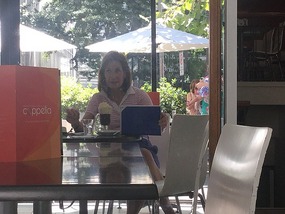 Grainy pic of my coffee break