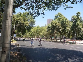 Ride with Sheraton + statue on hill