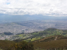 Quito looking down from the top