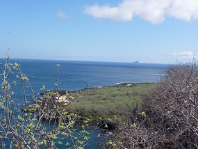 View from the top - Kicker Rock in distance