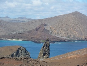 View to the other island of the lava flow 