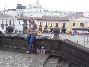 On the monastery steps