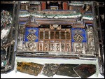 Close-up of doorway shrine