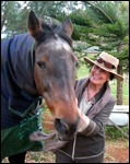 Elaine and her horse Manning