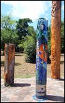 Sculptures on beach walk