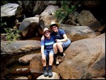 We pose for the required waterfall shot