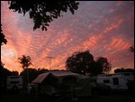 Sunset over the campsite