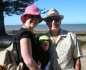 Out for Jen's birthday walk by the sea