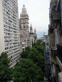 The view down Ave de Mayo from our balcony