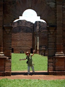 Jen at Jesus mission ruins