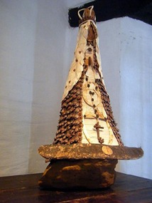 Virgin of Itati made from pine cones etc!