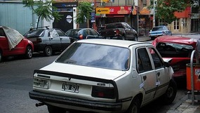 impounded cars outside police station