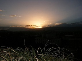 Sunset view from Music & Wine at Heights