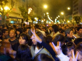 Behind us at the opening night of the carnaval
