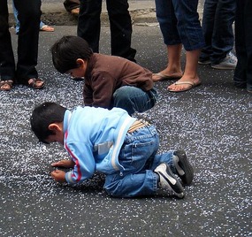Recycling the confetti