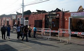 Aftermath of the fire at La Serena