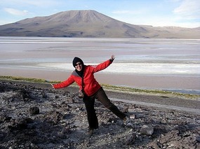 Jen at Laguna Colorada