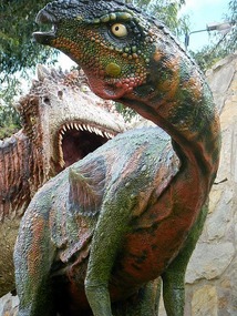A couple of scary dinosaurs
