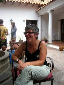 Jen gets a sprinkling of carnaval confetti