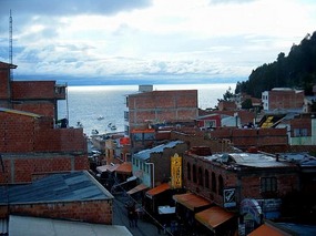 View from our room to Lake Titicaca