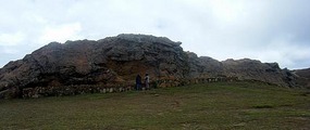 Making offerings at the Puma Rock