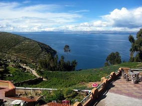 View from our room at Hosteria del Las Islas