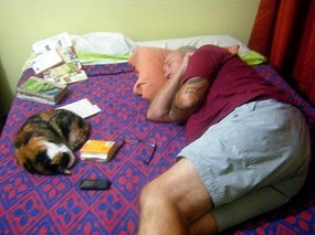 Pecana keeps T company when he's not well