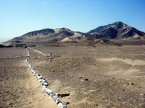 view across the graves