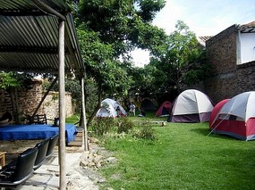 Weekend campers at Hostel El Solar