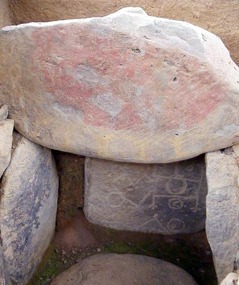 Carved tomb door Alto de las Piedras