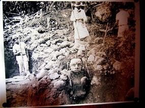 Old photo of excavation of the site