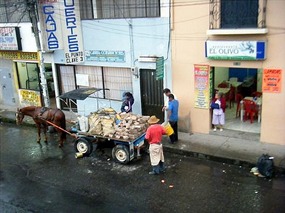 Street scene from the hostel