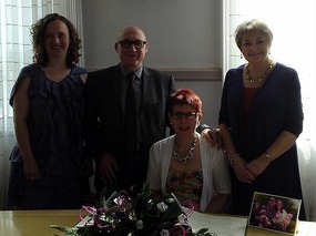 At our wedding May 2009
