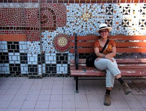 Jen relaxes by jolly mosaics