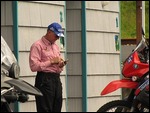 Lou sending GPS co-ordinates to Dad